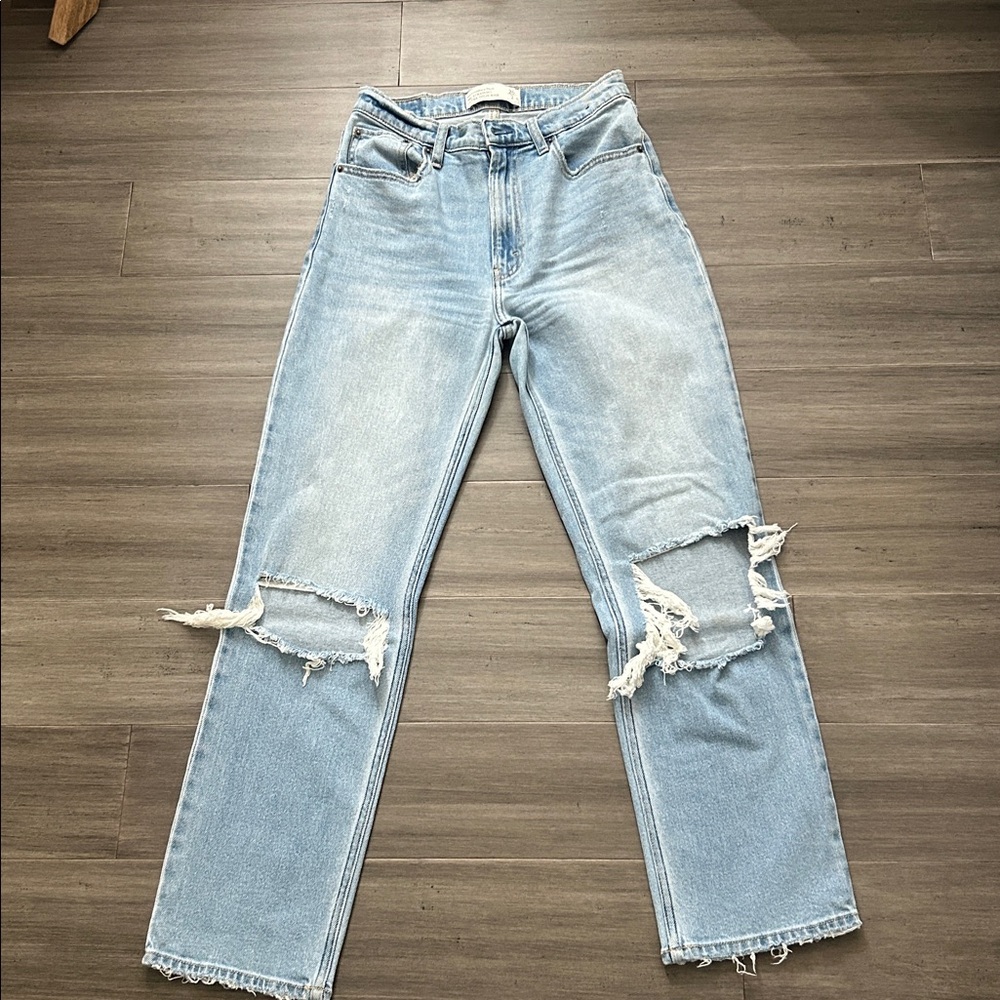 Abercrombie & Fitch 90s straight ultra High Rise